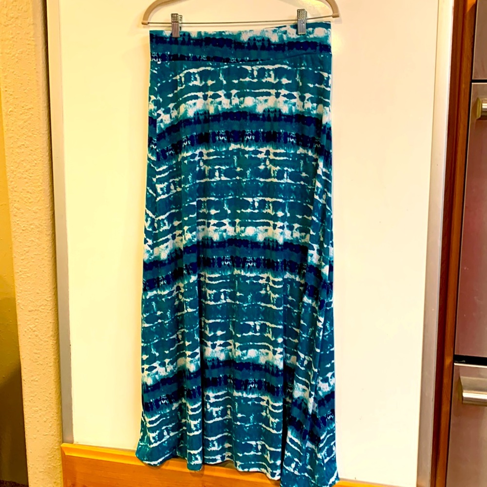 Indigo maxi skirt